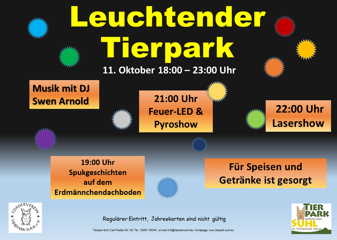 Leuchtender Tierpark Flyer